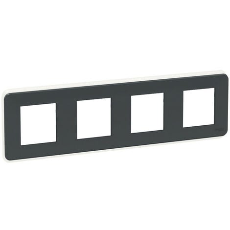 Unica Pro - plaque de finition - Anthracite - 4 postes (NU400854)