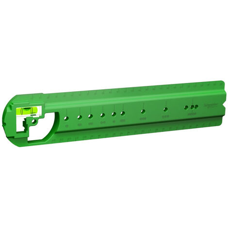 Schneider Electric – Gabarit de marquage pour boîtes multipostes – Niveau à bulle intégré – Compatible Multifix – IMT35043
