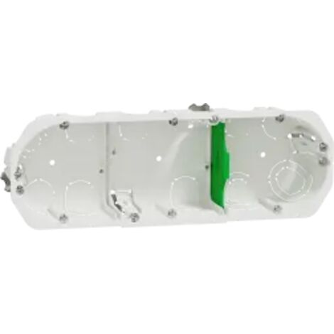 Schneider Electric – Boîte d'encastrement mural Ø 67mm – Profondeur 40mm – 3 postes – Entraxe 71mm – Installation facile pour dispositifs électriques - IMT35934 (1/5)