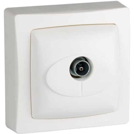 Prise TV simple Appareillage Saillie Blanc (097361)