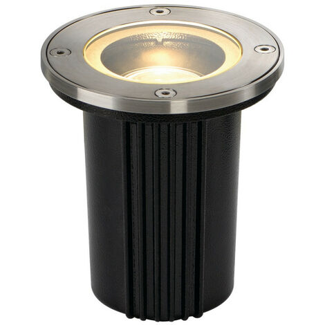 Spot extérieur encastrable LED 1W IP67 rond blanc chaud Inox 316