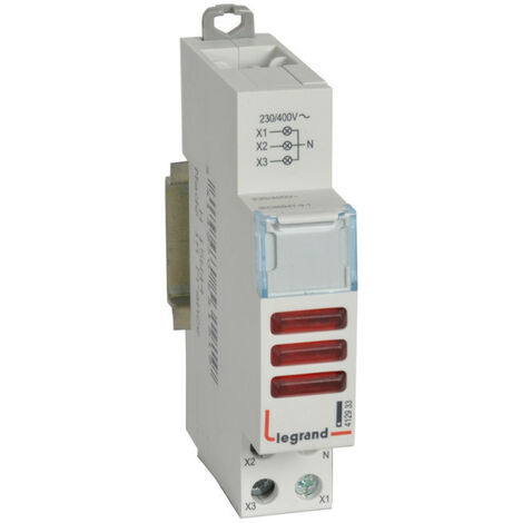 Voyant à LED CX triple 230V à 400V rouge 1 module (412933)