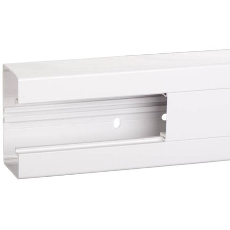 Schneider Electric – Goulotte PVC 1 compartiment 95x55 mm – Longueur 2000 mm – Pour câblage électrique – Finition esthétique blanche polaire - ISM10200P