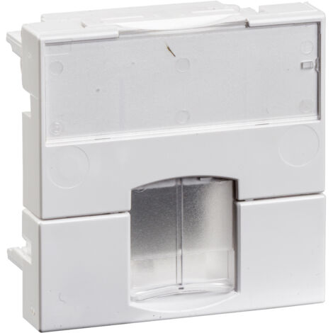 Actassi - support non-adaptable 45x45mm blanc polaire - volet incolore (VDI88140P) (1/3)