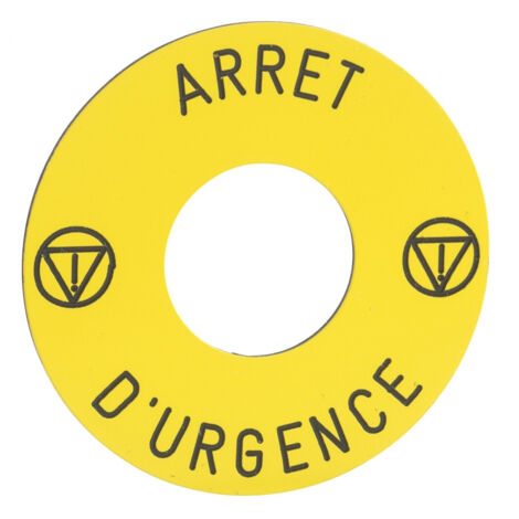 Harmony ZB6 - étiquette - Ø16 - Ø45mm - ARRET D'URGENCE (ZB6Y7130) (1/3)