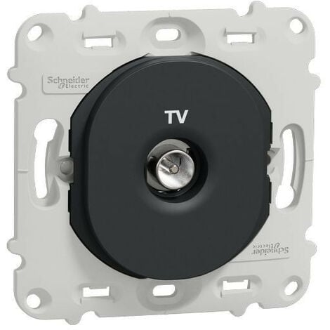 Ovalis - prise TV simple - sans plaque de finition -Anthracite (S461405)