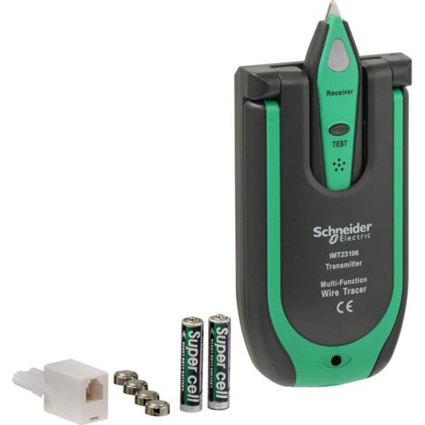 Schneider Electric – Détecteur de câbles IMT23206 – Suivi par interruption – Tension 6V – Signal acoustique et visuel – Compatible câbles téléphoniques et coaxiaux - C413121