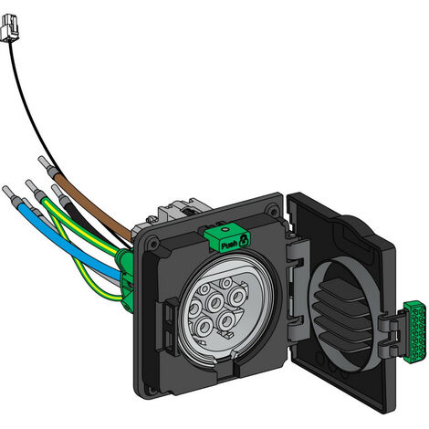 EVlink - Bloc prise t2s wallbox st d mono iec (EVP1HSM41)