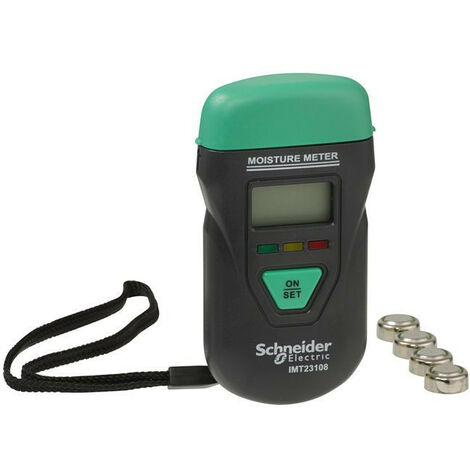 Schneider Electric – Détecteur d'humidité et de température IMT23208 – Plage de mesure 0 à 40° – Écran LCD – Alimentation 4 piles fournies