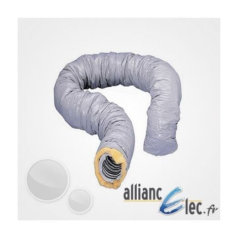 T 127 cr l 6 m - conduit souple pvc calorifuge 6 m diamètre 125 epaisseur 25 (423053)