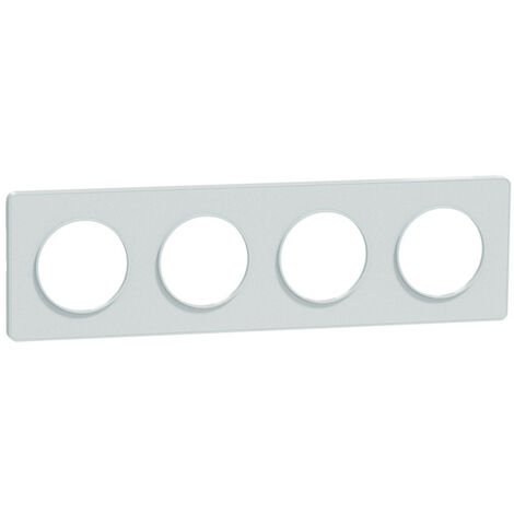 Odace Touch, plaque Blanc Recyclé 4 postes horiz. ou vert. entraxe 71mm (S510808) (1/3)