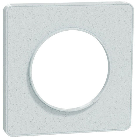 Schneider Electric – Plaque de finition 1 poste – Blanc recyclé – H 85mm – L 85mm – P 10mm – IK04 – IP21 D – sans halogène (1/3)