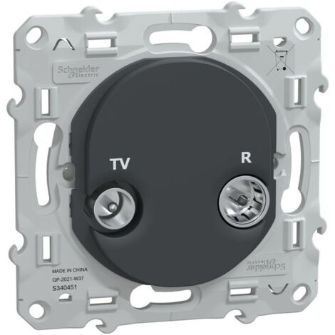 Ovalis - prise TV-R - Anthracite (S340451) (1/5)
