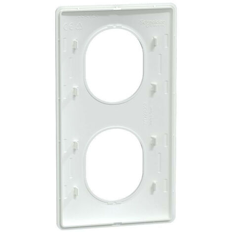 Ovalis - Plaque de finition - 2 postes Vertical - entraxe 71 mm - Blanc (S320724)