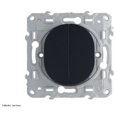 Schneider Electric – Combiné va et vient + poussoir anthracite – Fixation par vis – Tension 250V – Courant 10A – S340285
