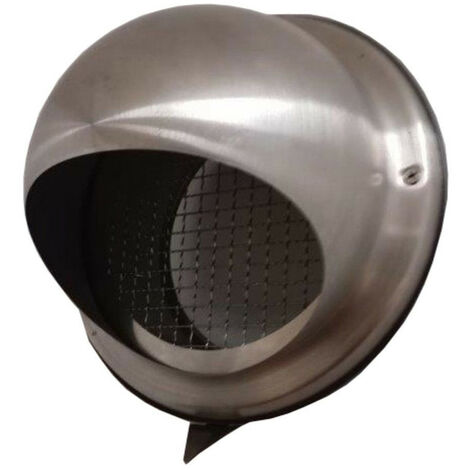 Unelvent – Prise d'air semi-sphérique en acier inox 160 mm – Grille anti-volatile et joint périphérique – Sortie de toit VMC – 870263 (1/5)