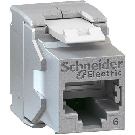Schneider Electric – Connecteur RJ45 Keystone catégorie 6 STP VDIR17776B24 – Blindé pour câbles Ethernet 4 paires – Coffret de communication