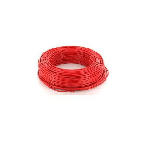 100m de fil 1,5mm² rouge rigide câble H07V-U (1225011)