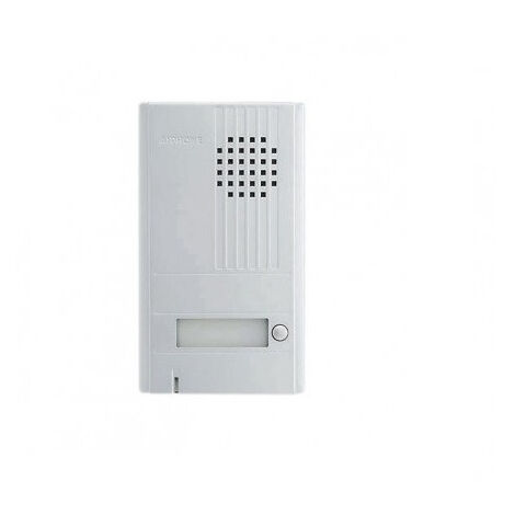 Aiphone – Platine saillie 1 bouton aluminium 22mm – Communication audio claire – Gâche électrique intégrée – Technologie 2 fils – 110538 - DA1DS