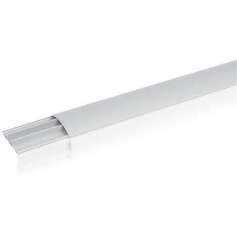 Passage de plancher PVC 3 compartiments 75x18mm gris RAL7030 (030093)