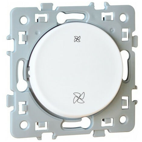 Interrupteur pour VMC 2 vitesses SQUARE - type de commande - poussoir VMC 2 vitesses pour commande de bouches hygrométriques contact NF