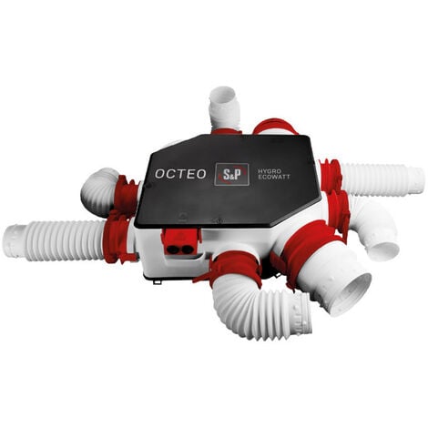 Kit VMC Hygro Ecowatt pour logement (neuf/rénov/remplacement) jusqu'à 6 sanit, (607611)
