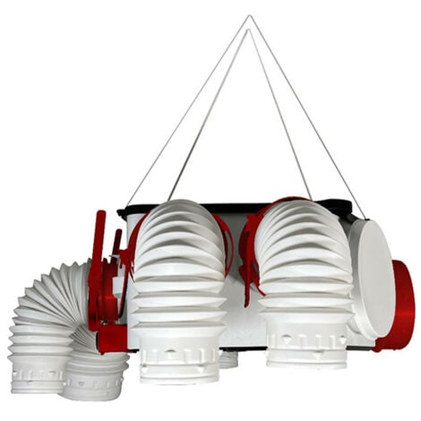 Kit VMC Hygro Ecowatt pour logement (neuf/rénov/remplacement) jusqu'à 6 sanit, (607611)