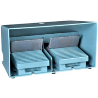 Preventa XPEM - inter. à pied - double - avec capot - métal.- bleu - 2O+2F (XPEM5100D)