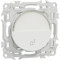 Sonnette blanche avec porte-étiquette Odace (S920246)