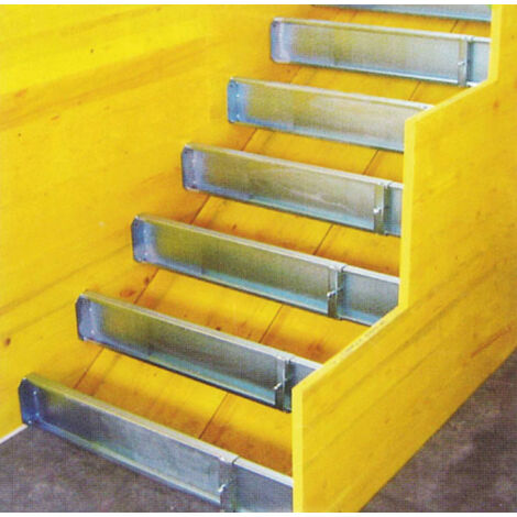 Moncoffrage – Coffrage de marche réglable en aluminium 80-150 cm – Pour escaliers en béton – Hauteur ajustable 17 cm – Conditionnement à l'unité