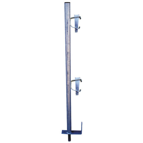 Moncoffrage – Poteau de garde corps chantier 2 bloqueurs – Acier galvanisé – Diamètre 40mm – Longueur 1,10m pour sécurité optimale