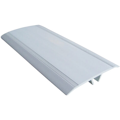 Moncoffrage – Couvre joint PVC plat blanc 7 cm – Longueur 3 m – Livré avec 5 clips taille L – Finition esthétique pour façades