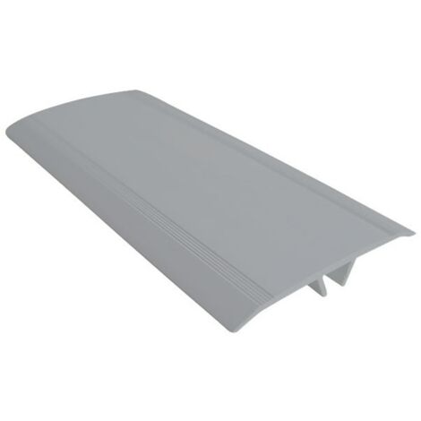 Moncoffrage – Couvre joint PVC plat gris 7 cm – Longueur 3m – Livré avec 5 clips taille L – Finition esthétique pour façades