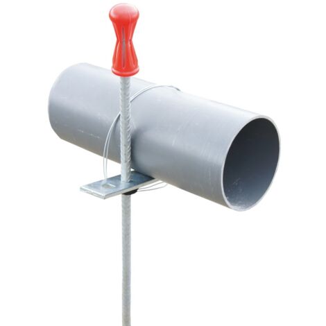 Moncoffrage – Système suspentes pour canalisations sous dalle béton FIROS – Lot de 20 – Tige de fer Tor Ø 10 mm – Protection contre argiles gonflantes