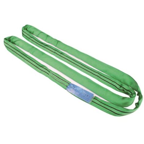 Elingue textile tubulaire ronde de levage PONSA - 2 Tonnes - 3,00 ML - Verte