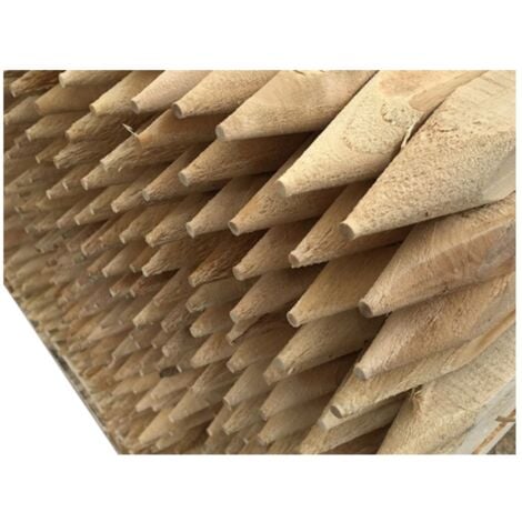 Piquet d'implantation bois pour chantier - rouge - H. 0.75m (lot de 20 pièces)