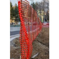 Grillage de signalisation orange pour balisage et délimitation de chantier (clôture souple hauteur 1 mètre : rouleau de 50 mètres)