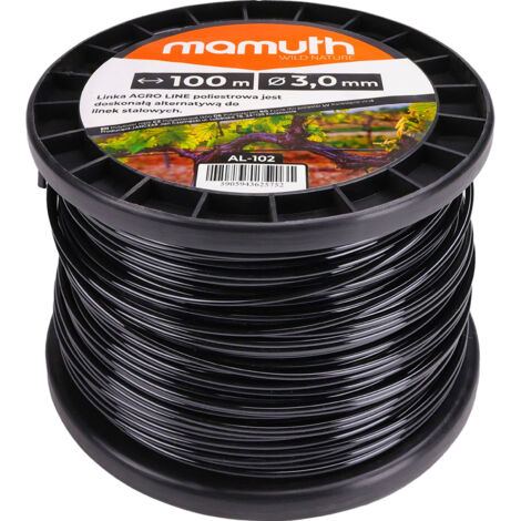 AGRO LINE PET NOIR 3,0mm 100m VIGNE MAMUTH, FRAISE Support de plantes (1/5)