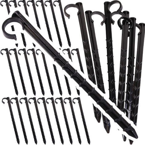 Support de tuyau Ancre de sol Piquet de terre pour tuyau goutte-à-goutte 16mm 17mm 50x arrosage