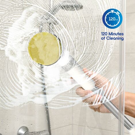Brosse Nettoyage Électrique Sans Fil – 9 Têtes Interchangeables, Bras Extension Réglable, IPX7, Pour Salle De Bain & Carrelage