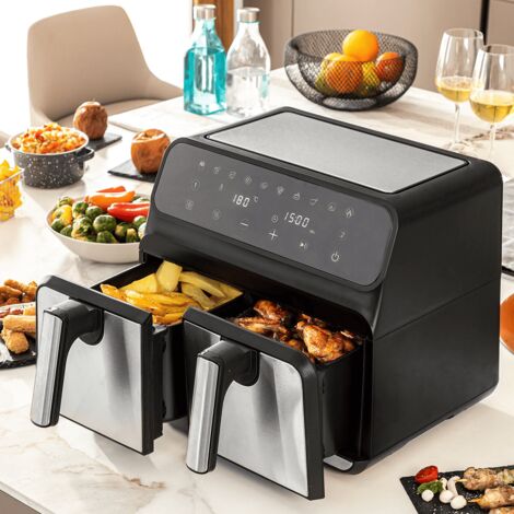 Friteuse Sans Huile (Air Fryer) 10L 2000W - 12 Fonctions, écran Tactile LED, Panier Inox, 8-10 Portions