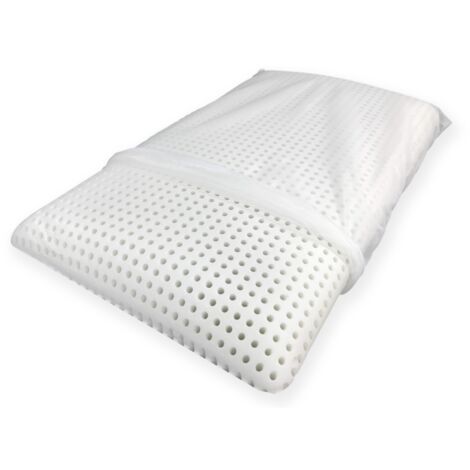 Oreiller viscoélastique Latticel 100, respirant et anatomique à mémoire de forme - Hypoallergénique et doux, blanc, 45 x 75 cm