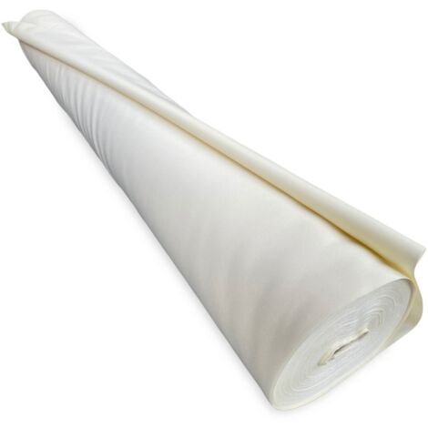 Vertigo Tissu Auvent 100 % Imperméable – Polyester H 150 cm, Vendu au Mètre – Idéal pour l'extérieur, Gazebos, Vérandas Crème unie