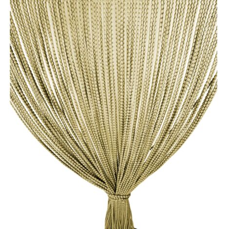 Mariel © SOFT BEADED TENT en Soft Anti-insect anti-noise Tissu fils beiges Cm. 100x220