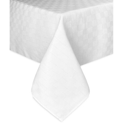 Nappe en vrac en FIANDRA BLANC pur coton Cm. 140x140 x4 personnes