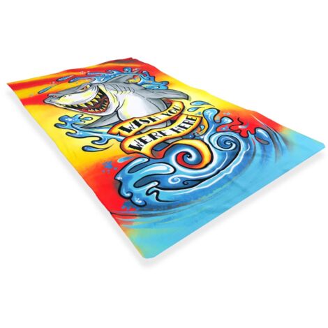 Serviette De Plage Pop Art Hamburger Frites - Microfibre Surdimensionnée 140x70 Cm, Séchage Rapide, Tapis De Pique-nique - 2