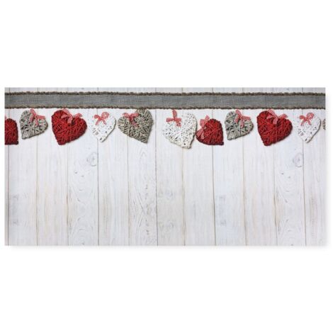 TAPIS de Coureur de CUISINE tapis de Coureur de non-Glissement CŒUR MINABLE fabriqué en Italie Cm. 50x80