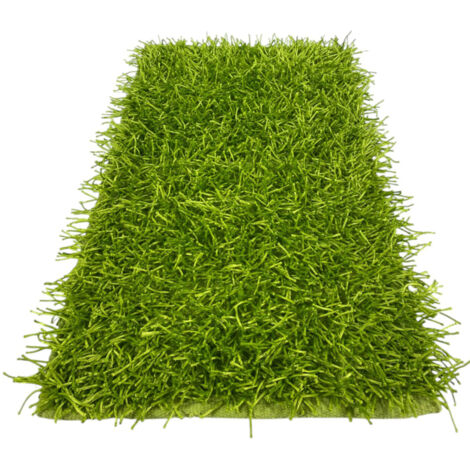 Tappeto Shaggy Verde Moderno - Pelo Lungo 6 cm - Antiscivolo, 12 Misure - Annodato a Mano, Morbido e Resistente Cm. 120x180 (1/5)