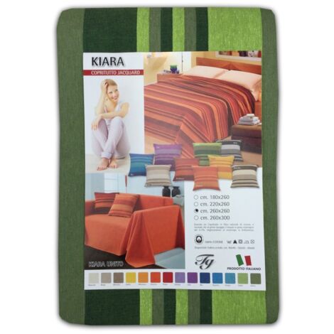 TISSU MEUBLES COUVRIR TOUT GRANDE ÉCHARPE COUVRE-LIT Couverture de canapé KIARA VERT 2 PLACES (1/3)