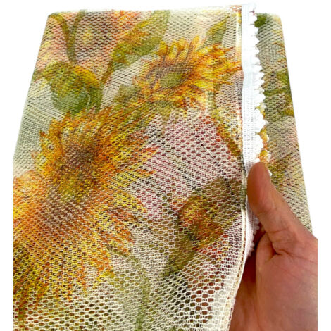 Moustiquaire Sunflowers - Moustiquaire extérieure Balcon de jardin - Polyester avec œillets et franges Cm. 150x250 (1/5)